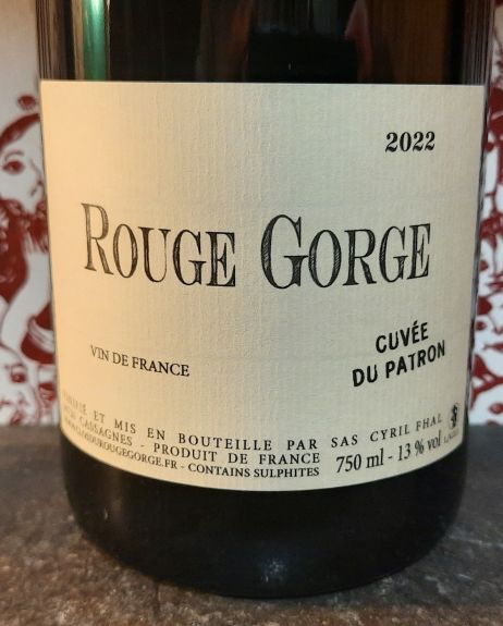 Cuvée du patron 2023 rouge gorge