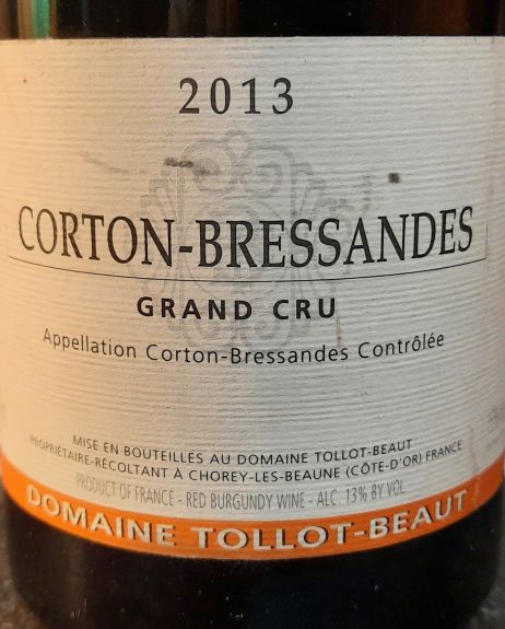 Corton Bressandes 2013 Tollot Beaut  